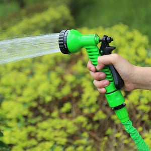 Natural Latex Telescopic Water Hose with High-Pressure Spray Gun – Expandable Car Wash & Garden Hose