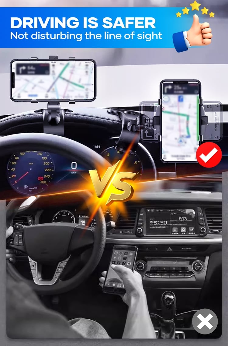 360° Rotating Car Dashboard Phone Holder for 4–7 Inch Phones – UAE