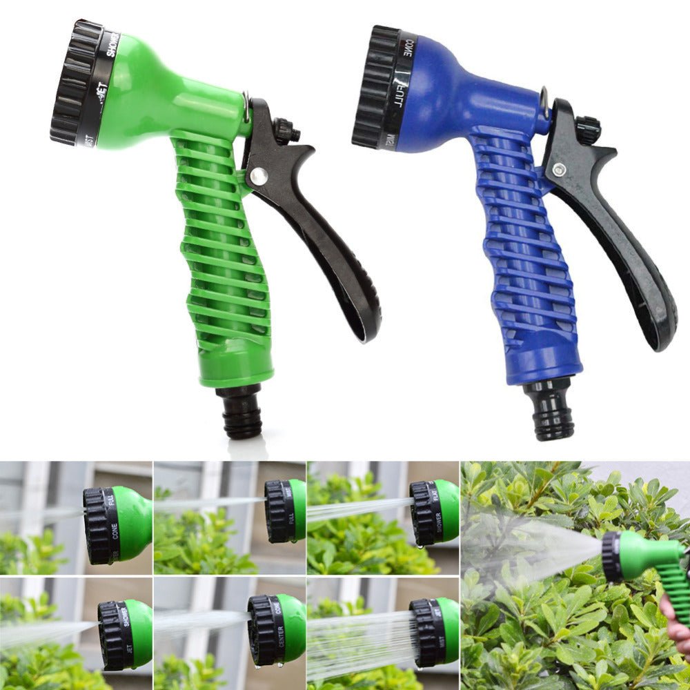 Natural Latex Telescopic Water Hose with High-Pressure Spray Gun – Expandable Car Wash & Garden Hose